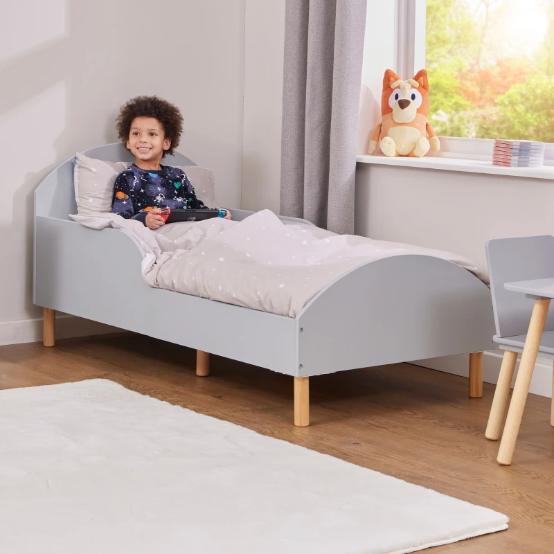 Image of Liberty House Toys Kids Grey Toddler Bed, Grey LHT11044