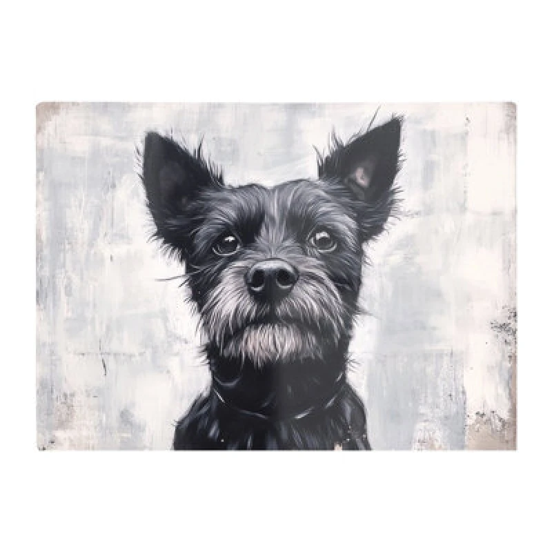Image of Warren Reed Designer Banksy Inspired Little Terrier Dog Chopping Board