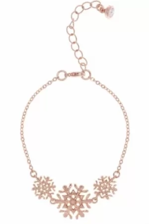 Image of Ted Baker Ladies Rose Gold Plated Snowflake Bracelet TBJ1669-24-03