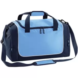 Image of Quadra Teamwear Locker Duffle Bag (30 Litres) (One Size) (Sky/French Navy/White)