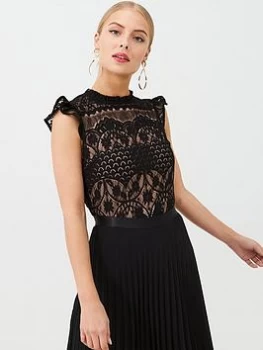 Image of Oasis Deco Placement Shell Top - Black, Size 12, Women