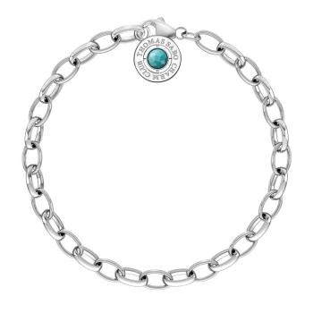 Image of THOMAS SABO Charm Club Simulated Turquoise Bracelet...