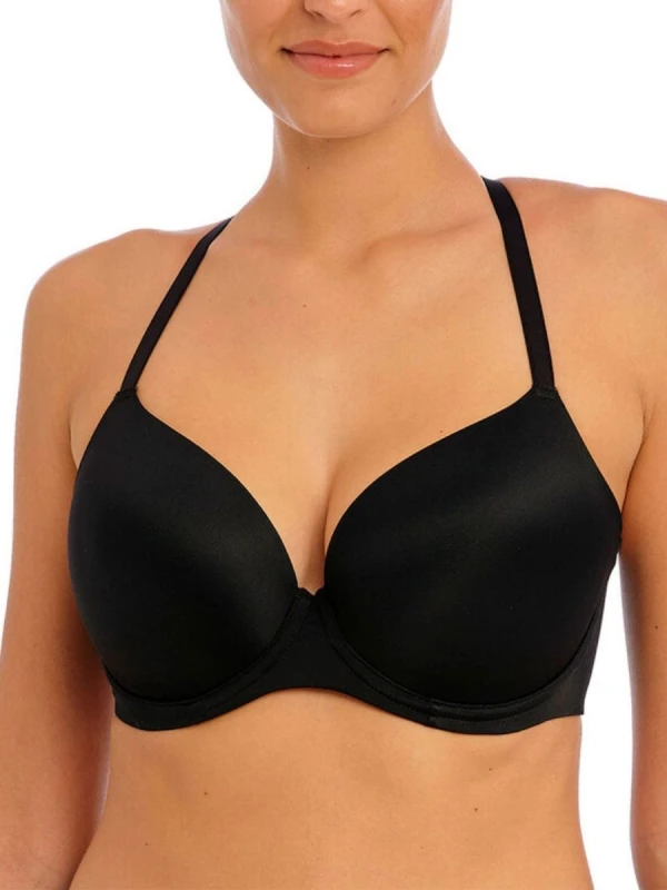 Image of Freya Womens Undetected T-Shirt Bra in Black Size: 34E Black Female 34E