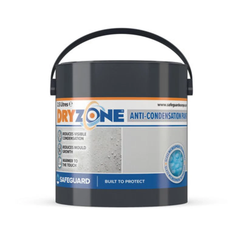Image of Dryzone Anti Condensation Paint (2.5L White, Matt Finish) Thermal Paint That Helps Prevent Mould & Fungal Growth On Internal Walls