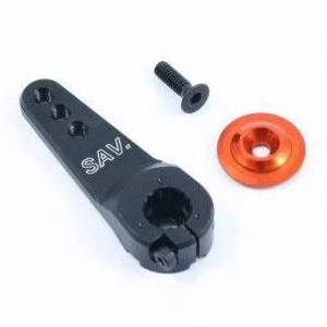 Image of Fastrax 23T Jumbo Black Alum Single Servo Horn (Sanwa)