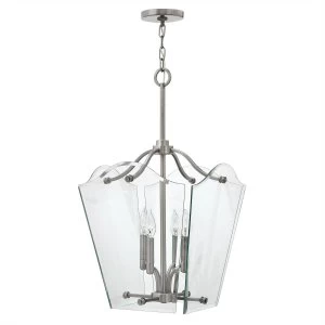 Image of 4 Light Medium Ceiling Pendant Polished Antique Nickel, E14