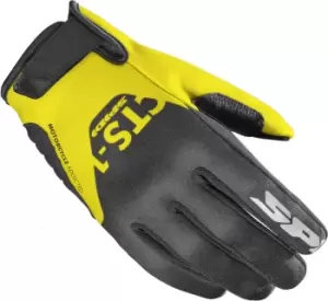 Image of Spidi CTS-1 K3 Motorcycle Gloves, black-yellow, Size L, black-yellow, Size L