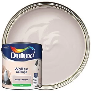 Image of Dulux Walls & Ceilings Mellow Mocha Silk Emulsion Paint 2.5L