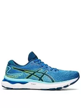 Image of Asics Gel-nimbus 24, Blue/Lime/White, Size 9, Men
