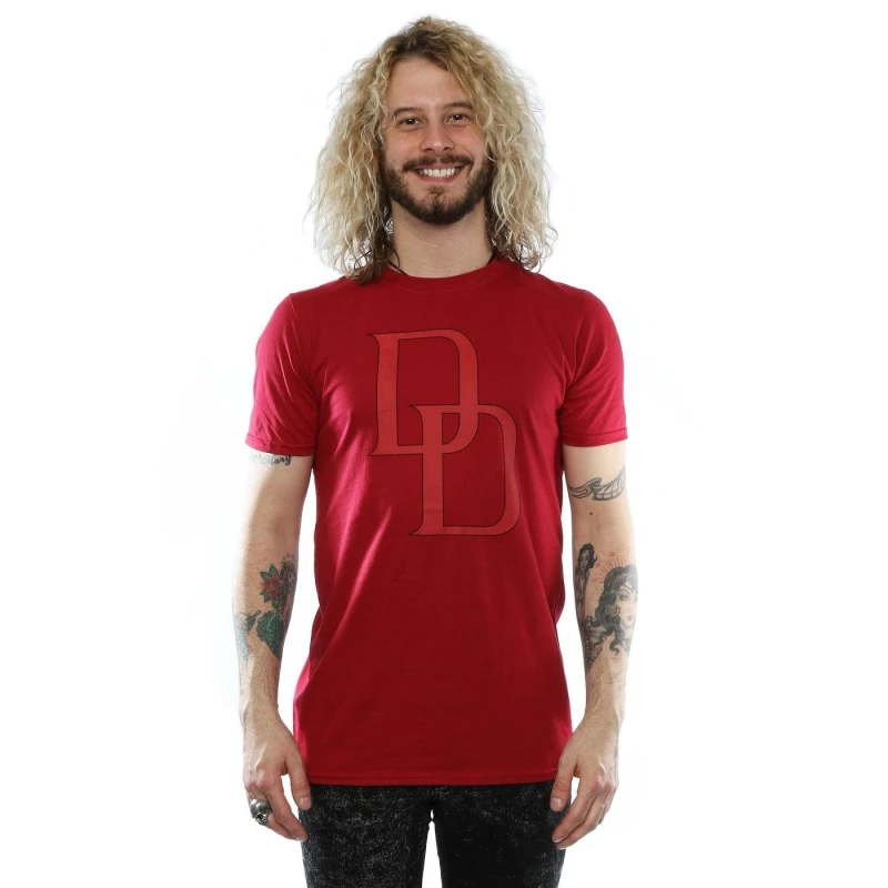 Image of Marvel Marvel Men Daredevil DD Logo T-Shirt Size: Small Red S Male 5057068082979