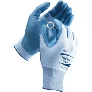 Image of Cut Resistant Gloves, Pu Coated, White/Blue, Size 7