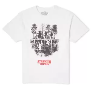 Image of Stranger Things Upside Down Mens T-Shirt - White - S