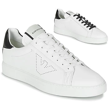 Image of Emporio Armani Leather Cupsole Trainers White Size 8 Women