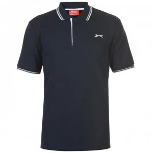 Image of Slazenger Tipped Polo Shirt Mens - Navy
