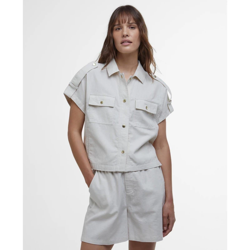Image of Barbour International Priya Shirt Light Stone female 10 (S)
