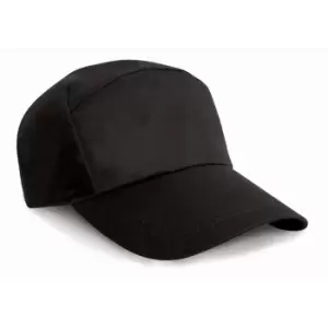 Image of Result Unisex Plain Baseball Cap (One Size) (Black)