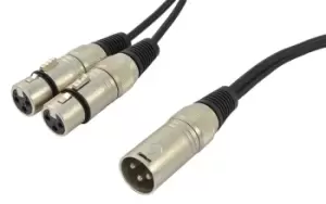 Image of XLR(M) To 2 XLR(F) 1.5m