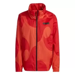 Image of adidas Marimekko Traveer RAIN. RDY Jacket Womens - Collegiate Orange / Lush Red