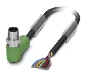 Image of Phoenix Contact 1430572 Sensor Cord, 12P M12 Plug-Free End, 1.5M