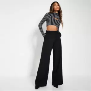 Image of I Saw It First Wide Leg Tailored Trouser - Black