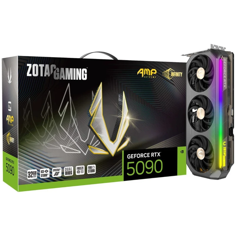 Image of ZOTAC GAMING GeForce RTX 5090 AMP Extreme INFINITY RGB 32GB GDDR7 Graphics Card - ZT-B50900B-10P