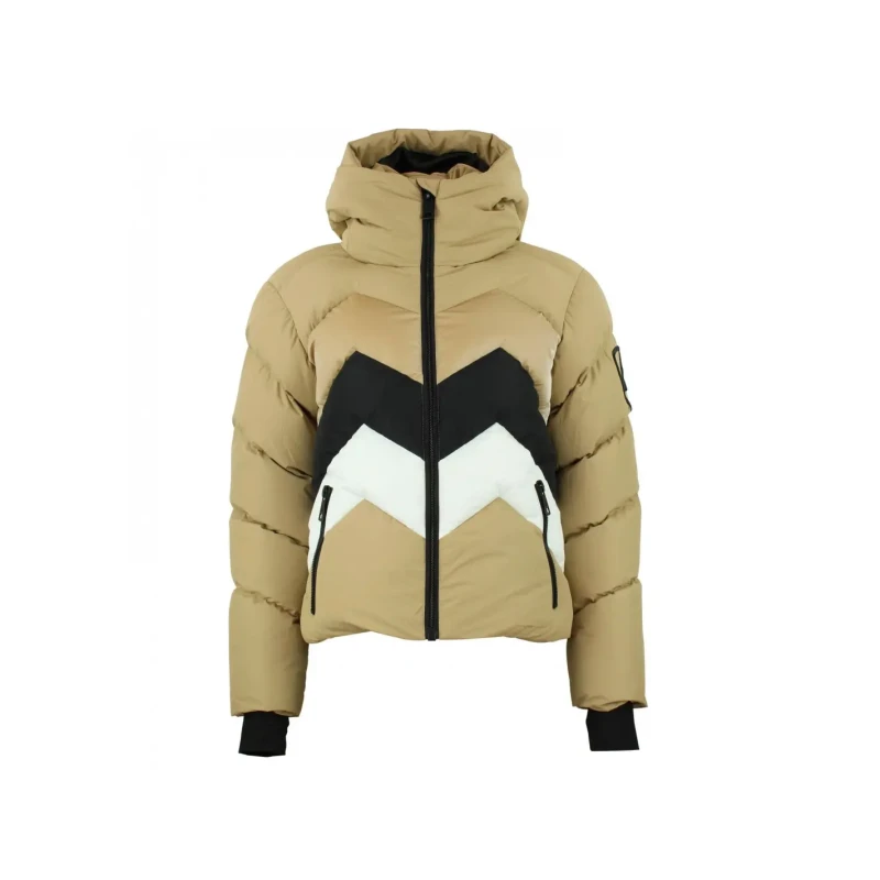 Image of Peak Mountain Womens Peak Mountain Puffer with Detachable Snow Skirt Marron Female L