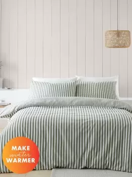 Image of 'Brushed Stripe' Duvet Cover Set