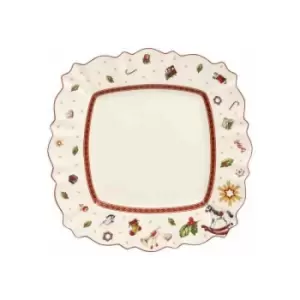 Image of Villeroy & Boch Plate, Porcelain, Multi-Colour, 28,5 x 28,5 x 8 cm, White/Red, Dinner