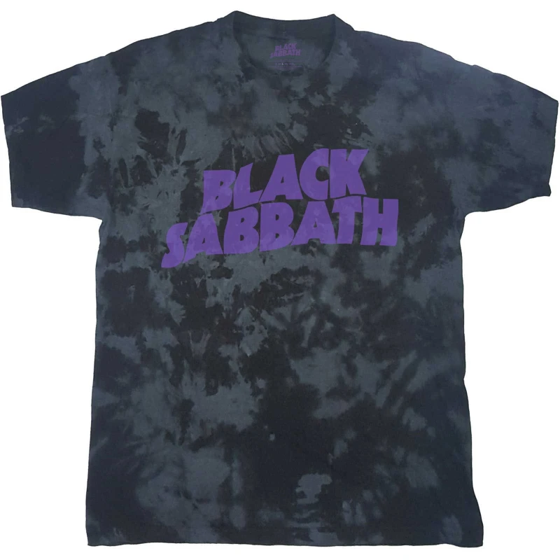 Image of Black Sabbath Black Sabbath Men Wavy Logo T-Shirt in Black Size: X-Large Black XL Male 5063300072967