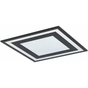Image of Wall / Ceiling Light Black Modern 450mm Square Slim Panel 24W Built in led