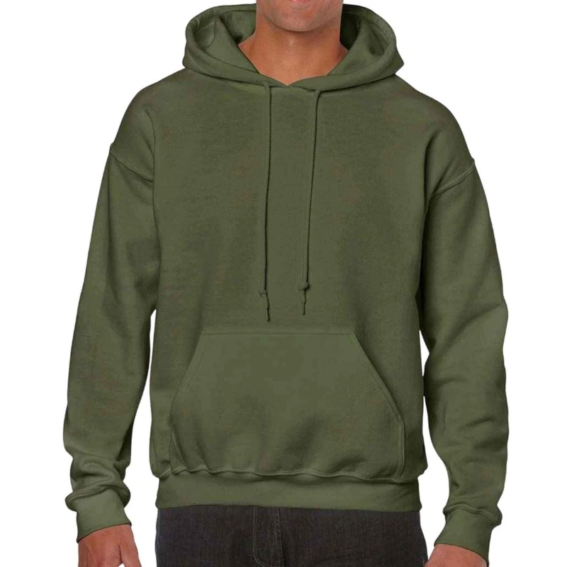 Image of Gildan Mens Plain Pink Hoodie in Bottle Green Size: 3XL Bottle Green Male 3XL