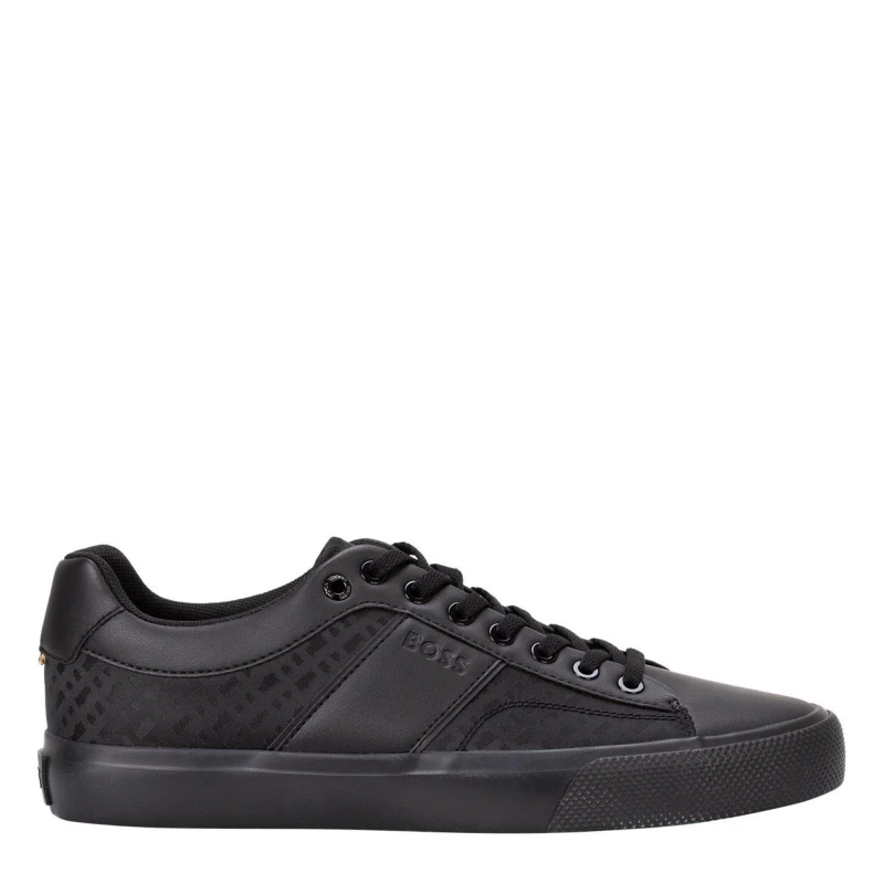 Image of JD Williams BOSS Embossed Aiden Black Trainer Black Male 11 OQ61705