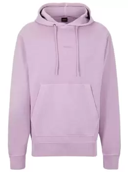 Image of BOSS Logo-print Hoodie Light Purple