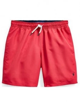 Image of Ralph Lauren Boys Classic Swimshort, Red, Size Age: 7 Years
