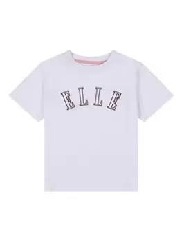 Image of Elle Girls Fitted Crop Top - White, Size Age: 7-8 Years, Women