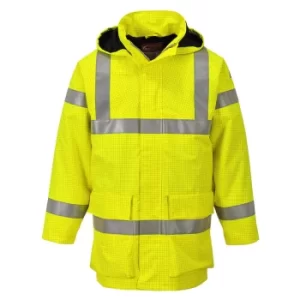 Image of Biz Flame Hi Vis Flame Resistant Rain Multi Lite Jacket Yellow M