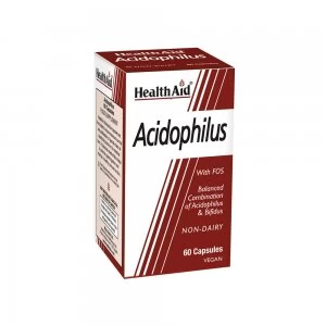 Image of HealthAid Acidophilus Probiotic with FOS Capsules
