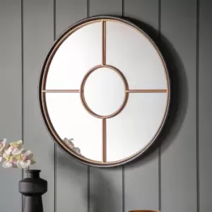 Image of Rath Round Mirror 80cm Gold Effect