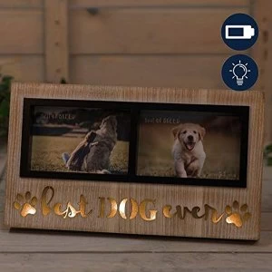 Image of 6" x 4" - Best of Breed Double Photo Frame - Dog