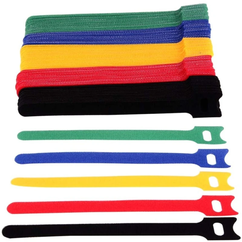 Image of Techly 109528 cable tie Cable tie mount Velcro Multicolour 10 pc(s)