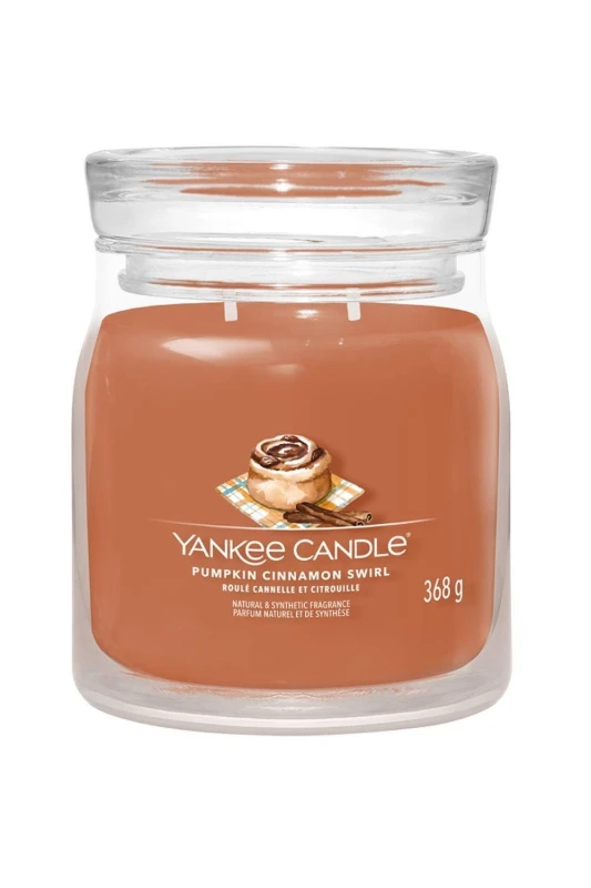 Image of Yankee Candle Signature medium jar pumpkin cinnamon swirl Multi unisex