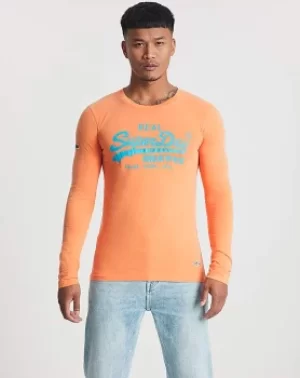 Image of Superdry Vintage Longsleeve Logo T-Shirt