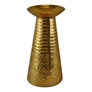 Image of Gold Metal Moroccan Style Kasbah Candle Holder