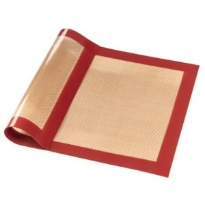 Image of Xavax 00111470 Silicon Baking Mat, Square, 40 x 30cm Red/Brown
