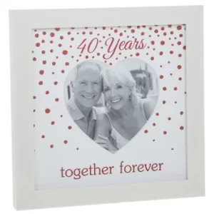 Image of Glitter Dots Frame 4x4 Ruby Anniversary