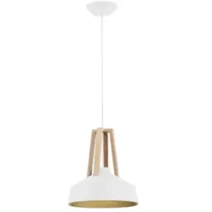 Image of Trix Dome Pendant Ceiling Light White, 34cm, 1x E27