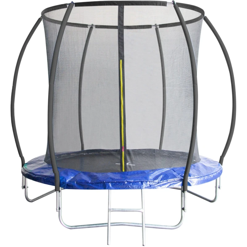 Image of Artemis Home Leapfrog 8FT or 244cm Round Outdoor Trampoline with Blue Padding Blue Unisex