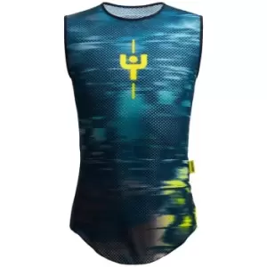 Image of Santini Maillot Jaune Sleveless Baselayer - Blue