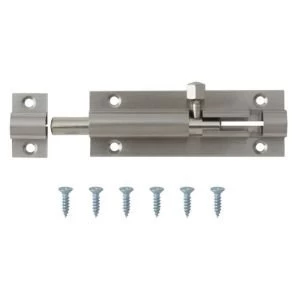 Image of BQ Satin nickel Brass Barrel bolt L76mm