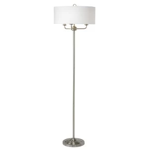 Image of Robert Dyas Village At Home Grantham Floor Lamp - Nickel